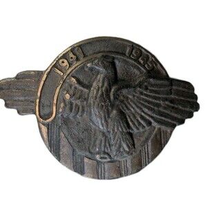 WWII US Veteran Grave Marker 1941–1945 Cast Iron Eagle Luzerne County Antique
